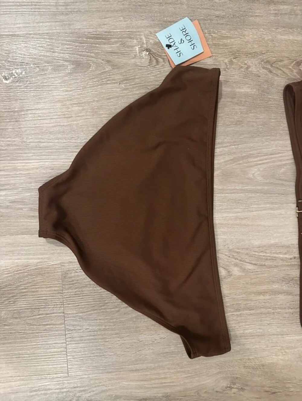 Shade & Shore Chocolate Brown Triangle Halter Bikini - Picture 4 of 6